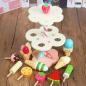 Preview: Großhandel B2B Eis Set Dessert Simulierter Eiscreme Stand aus Holz